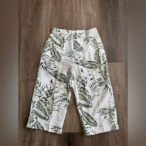 C&C California Linen Tropical Wide Leg Pants, women’s size large.